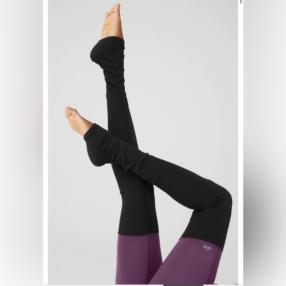 ALO Airbrush High-Waist Highlight Goddess Leggings Navy/Black Combo XS - Picture 2 of 6